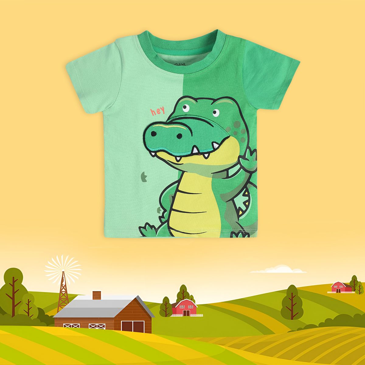 Boys Green Pack Of 1 T-Shirt