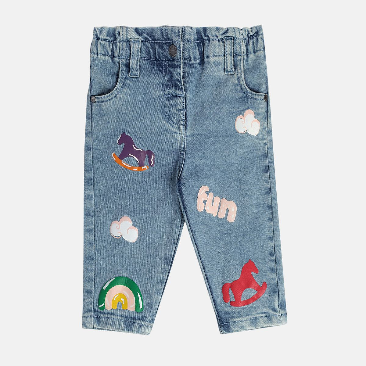 Girls Blue Pack Of 1 Denim Pant