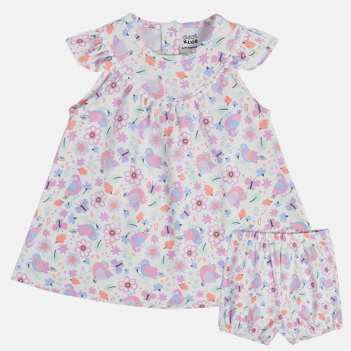 Girls Purple Boat Neck Dress