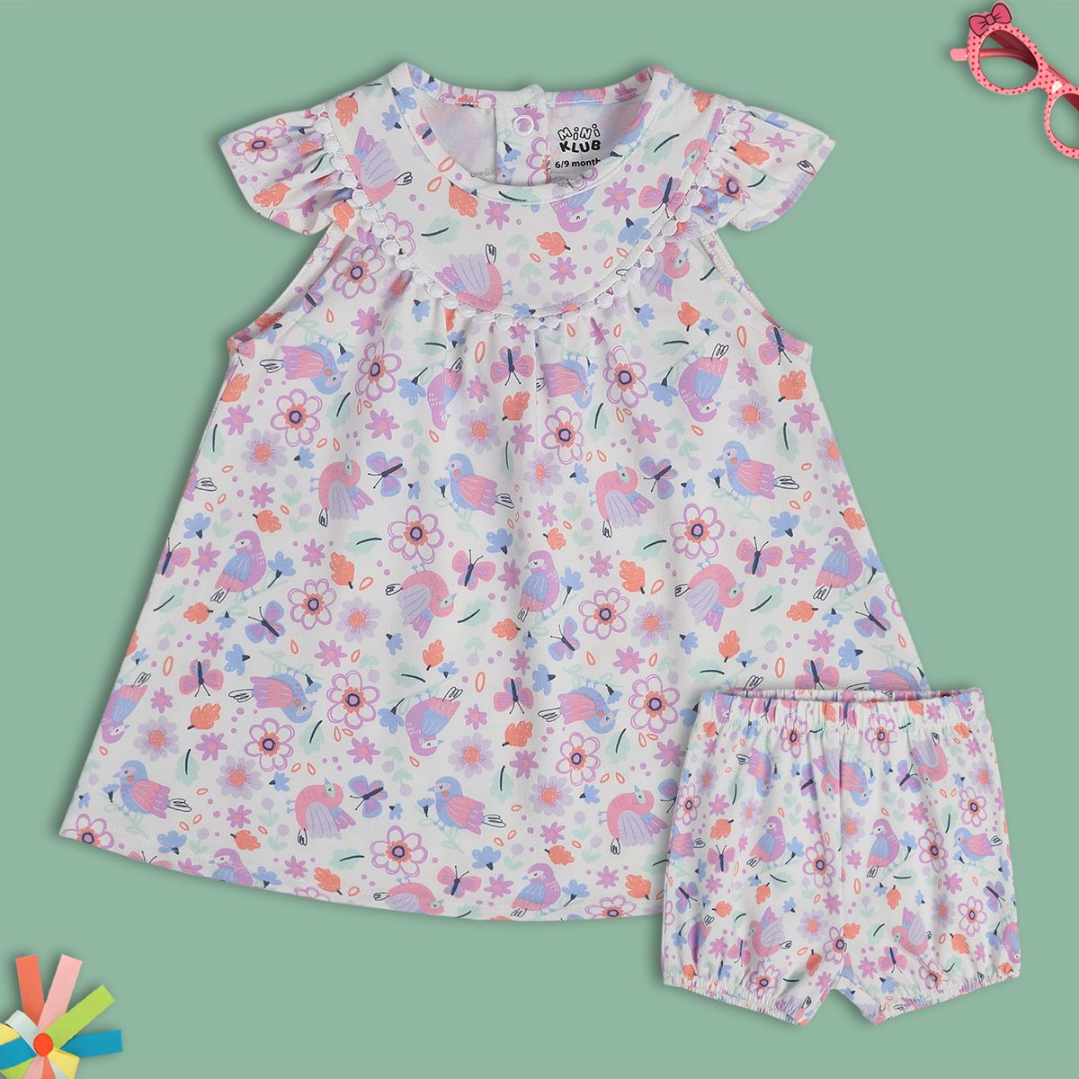 Girls Purple Boat Neck Dress