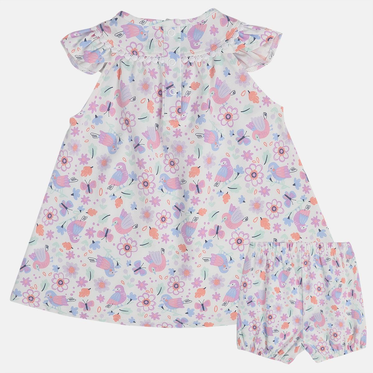 Girls Purple Boat Neck Dress