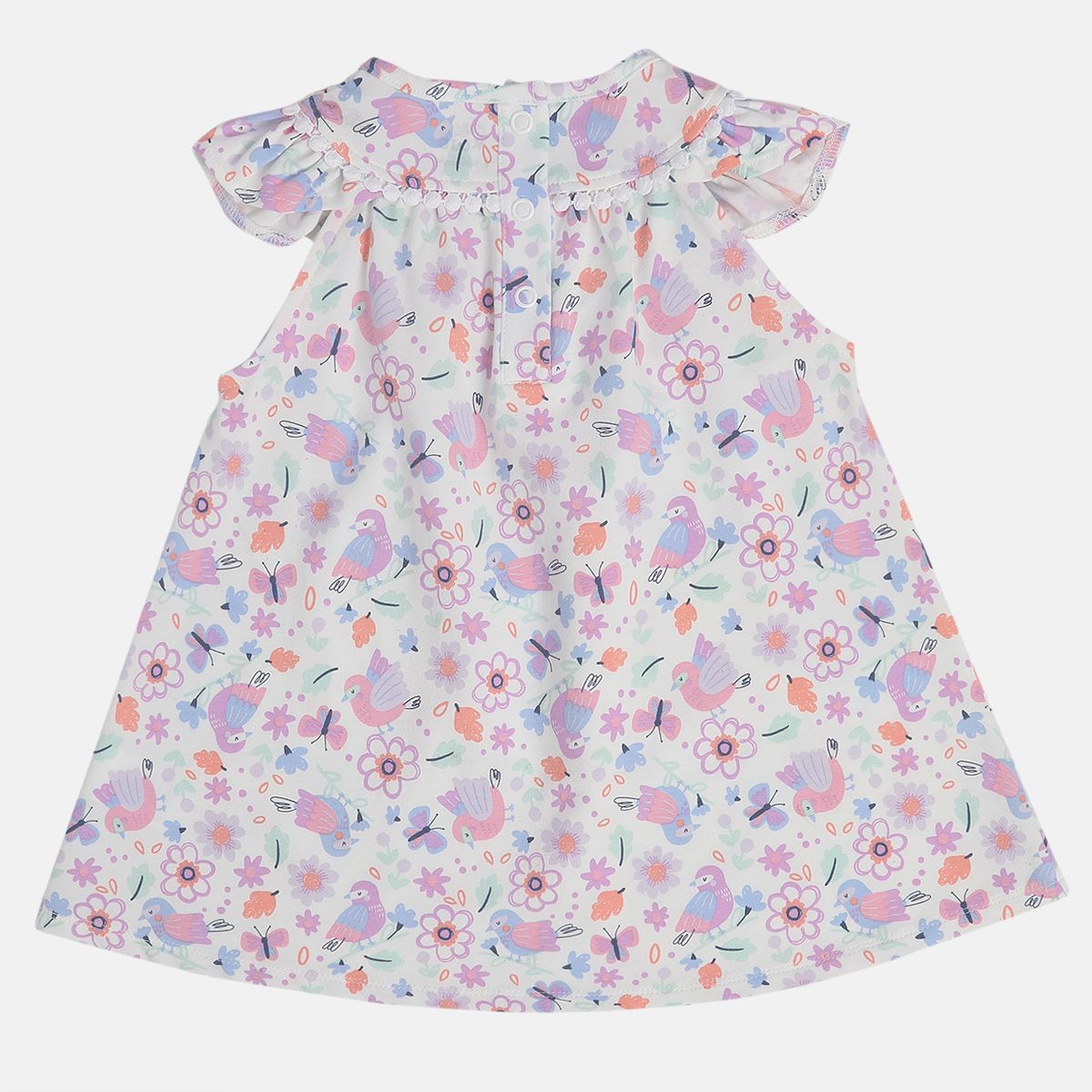 Girls Purple Boat Neck Dress