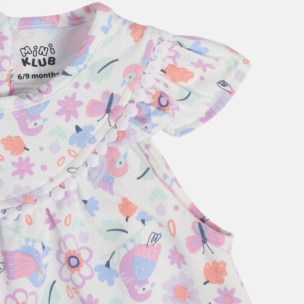 Girls Purple Boat Neck Dress