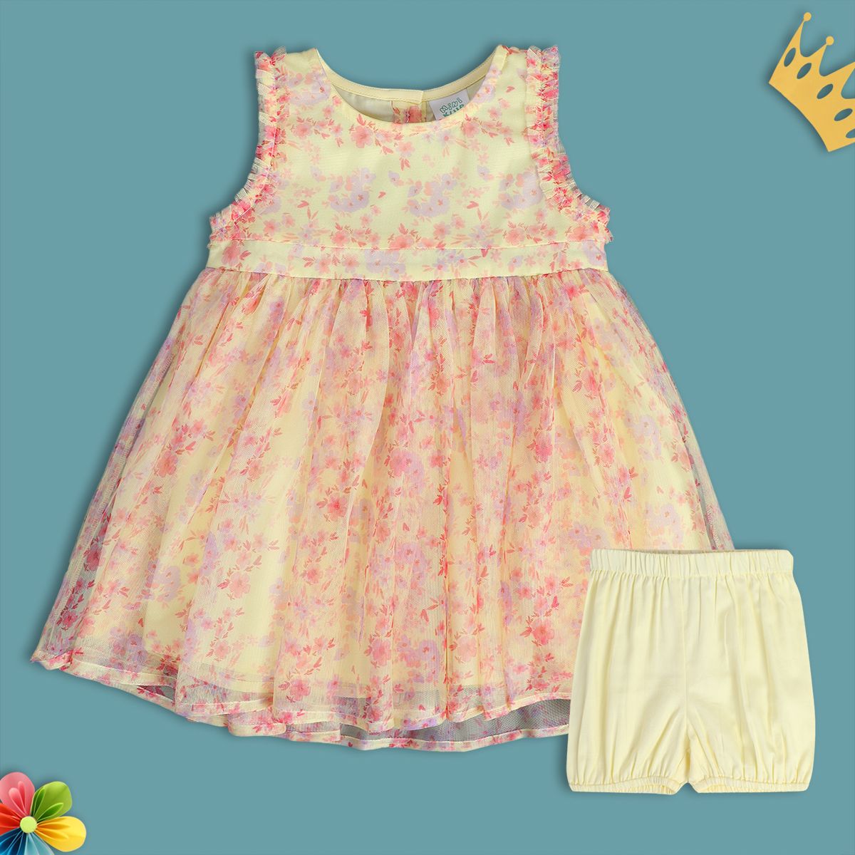 Girls Yellow Pack Of 2 Dress