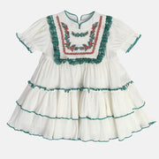 Girls Cream Pack Of 1 Dress