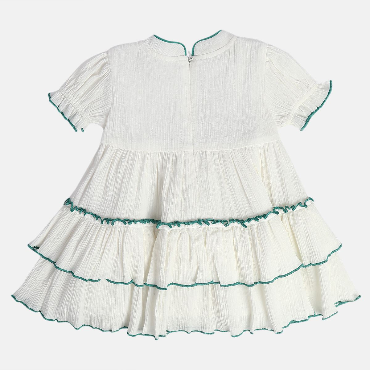 Girls Cream Pack Of 1 Dress