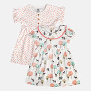 Girls Pink/White Dress