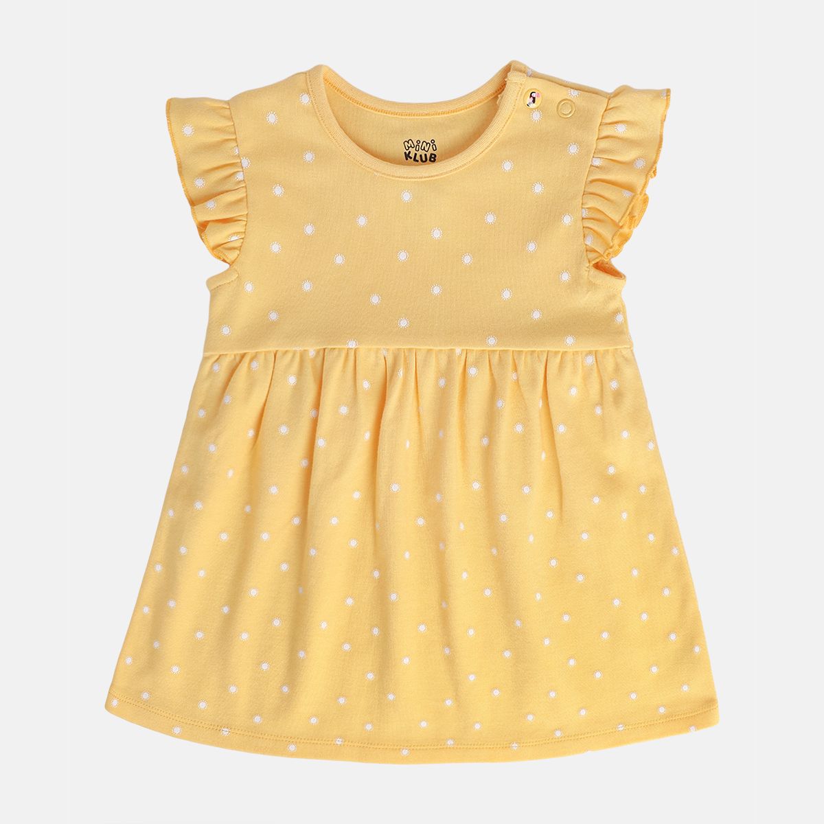 Girls Yellow/White Dress