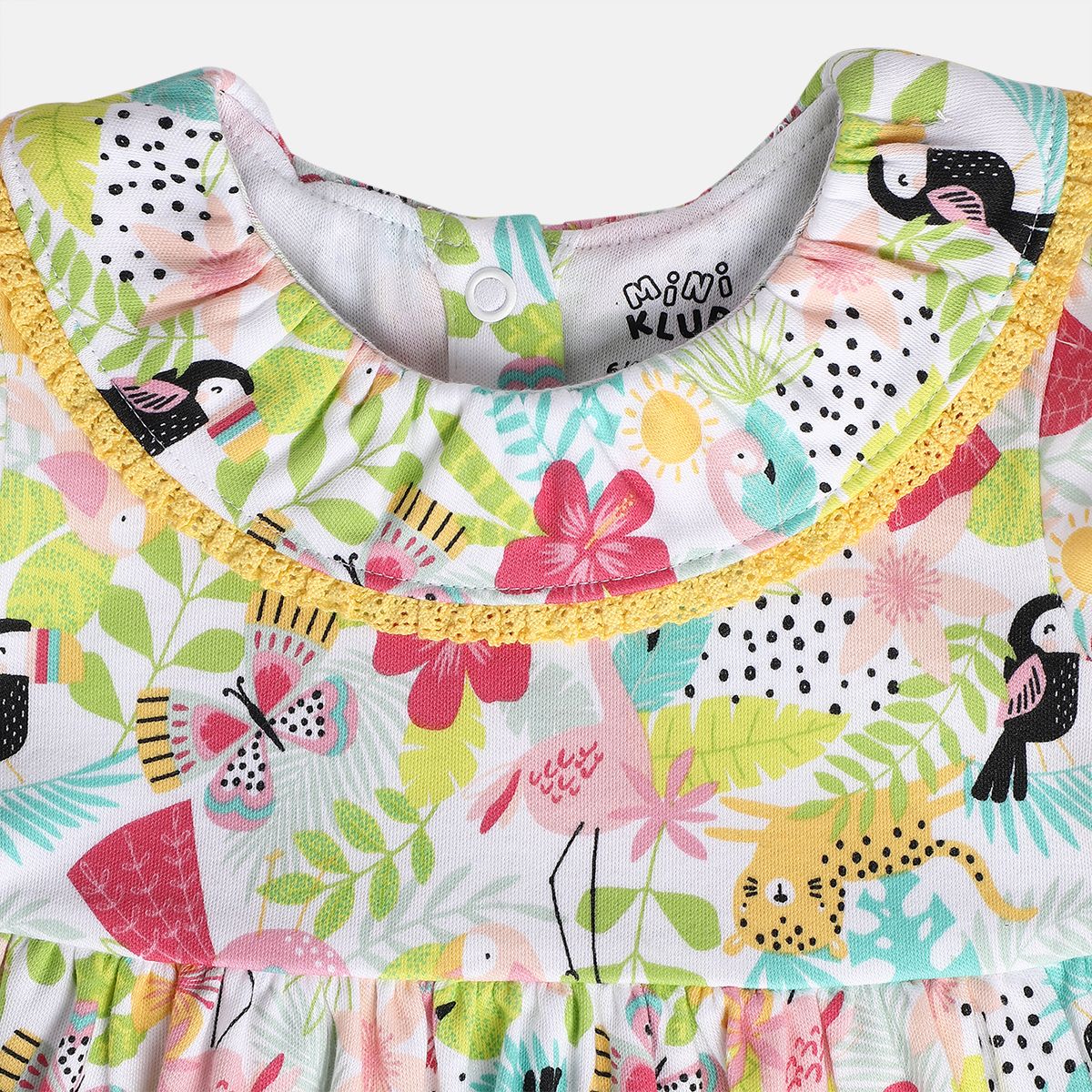 Girls Yellow/White Dress