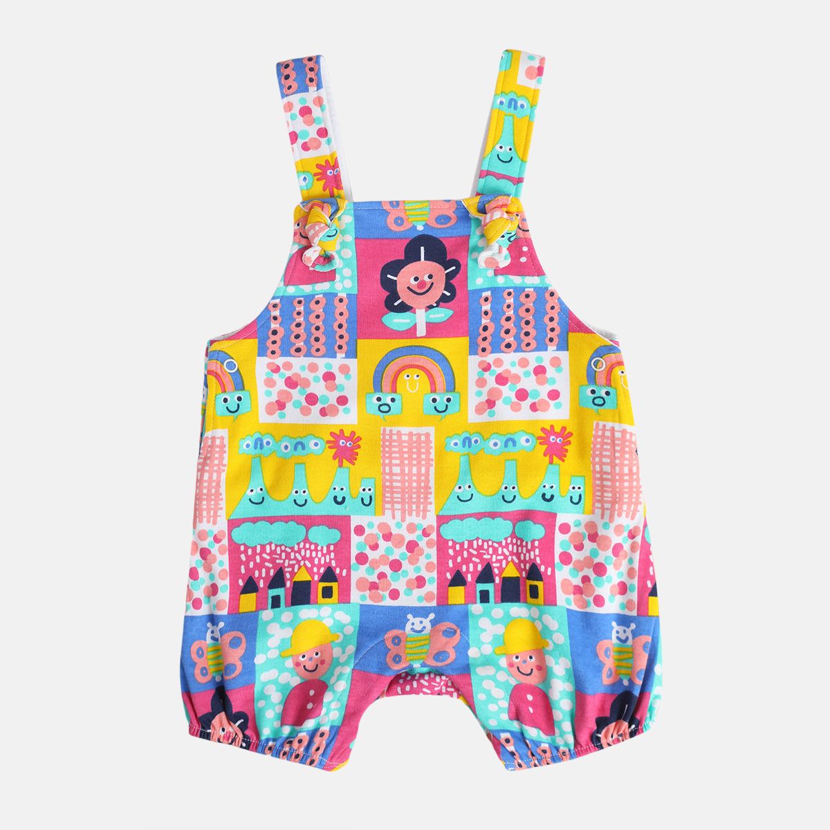 Girls Multi Dungaree Set