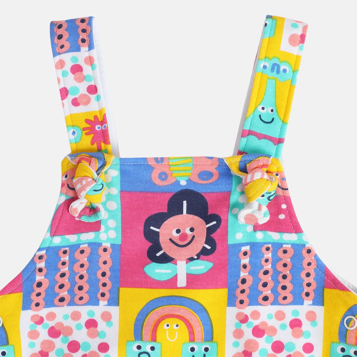 Girls Multi Dungaree Set