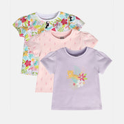 Girls White/Pink/Purple Knit Top