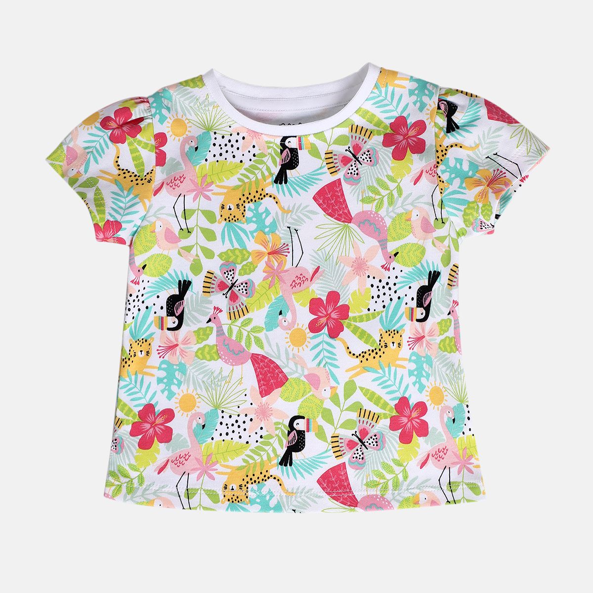 Girls White/Pink/Purple Knit Top