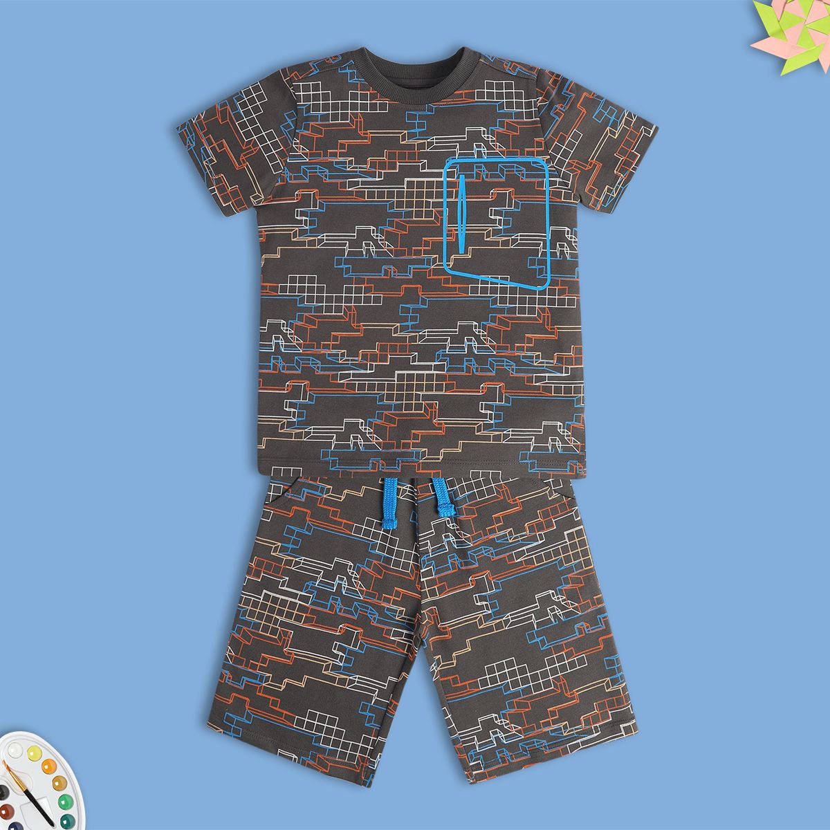 Boys Black Lounge Wear