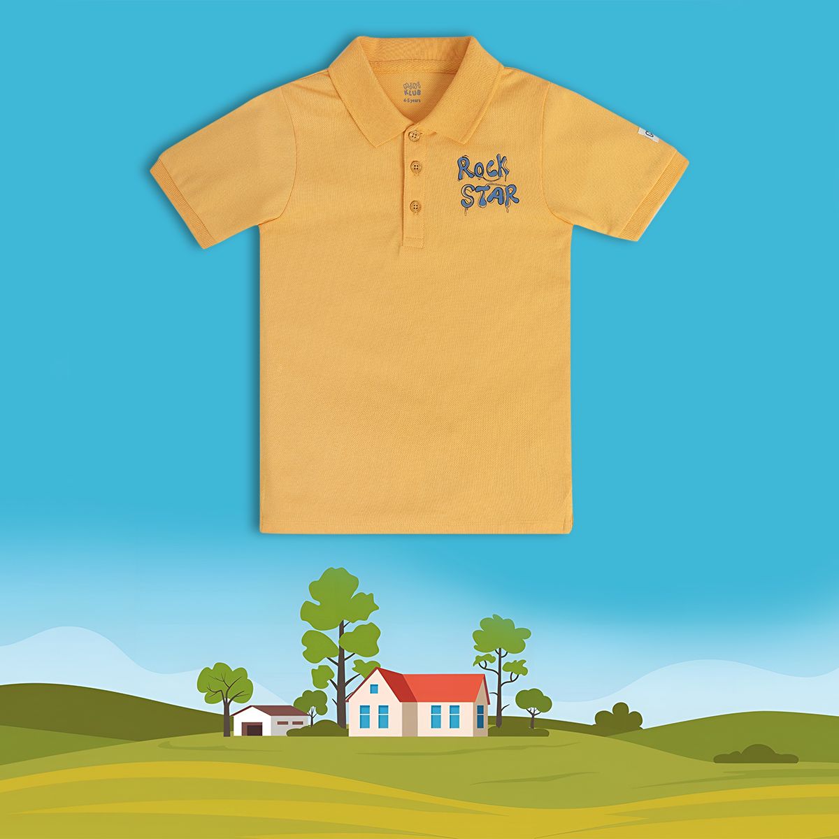Boys Orange Polo Tee