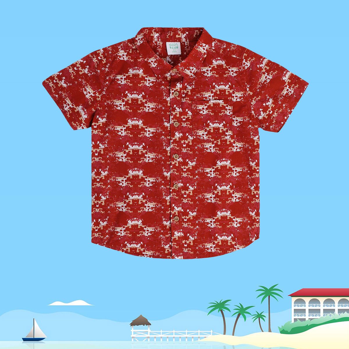 Boys Red Pack Of 1 Shirt