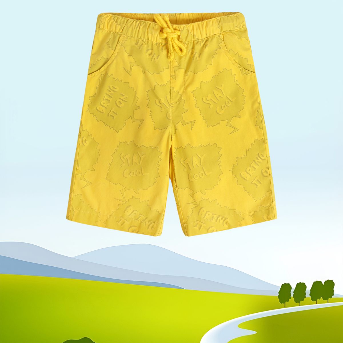 Boys Yellow Pack Of 1 Shorts