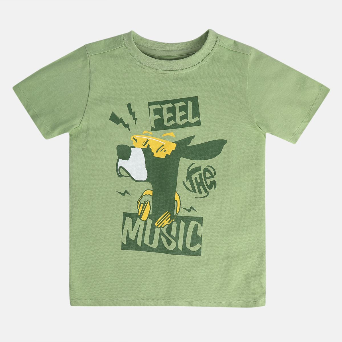 Boys Multi Round Neck Short Sleeve Top And Bottom