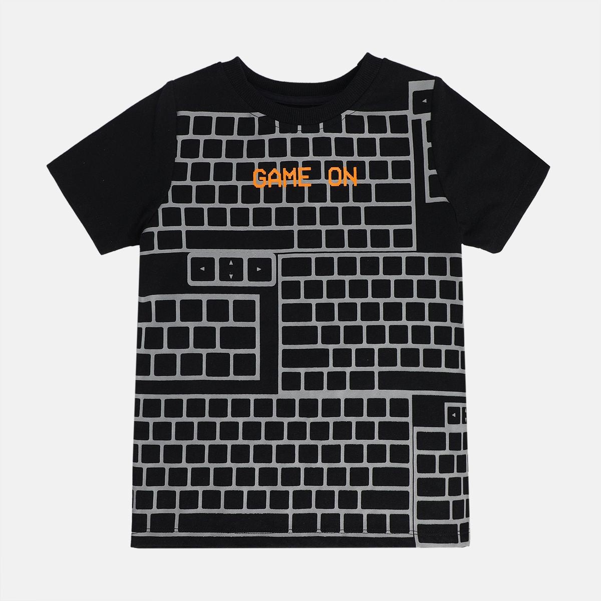 Boys Black Pack Of 1 T-Shirt