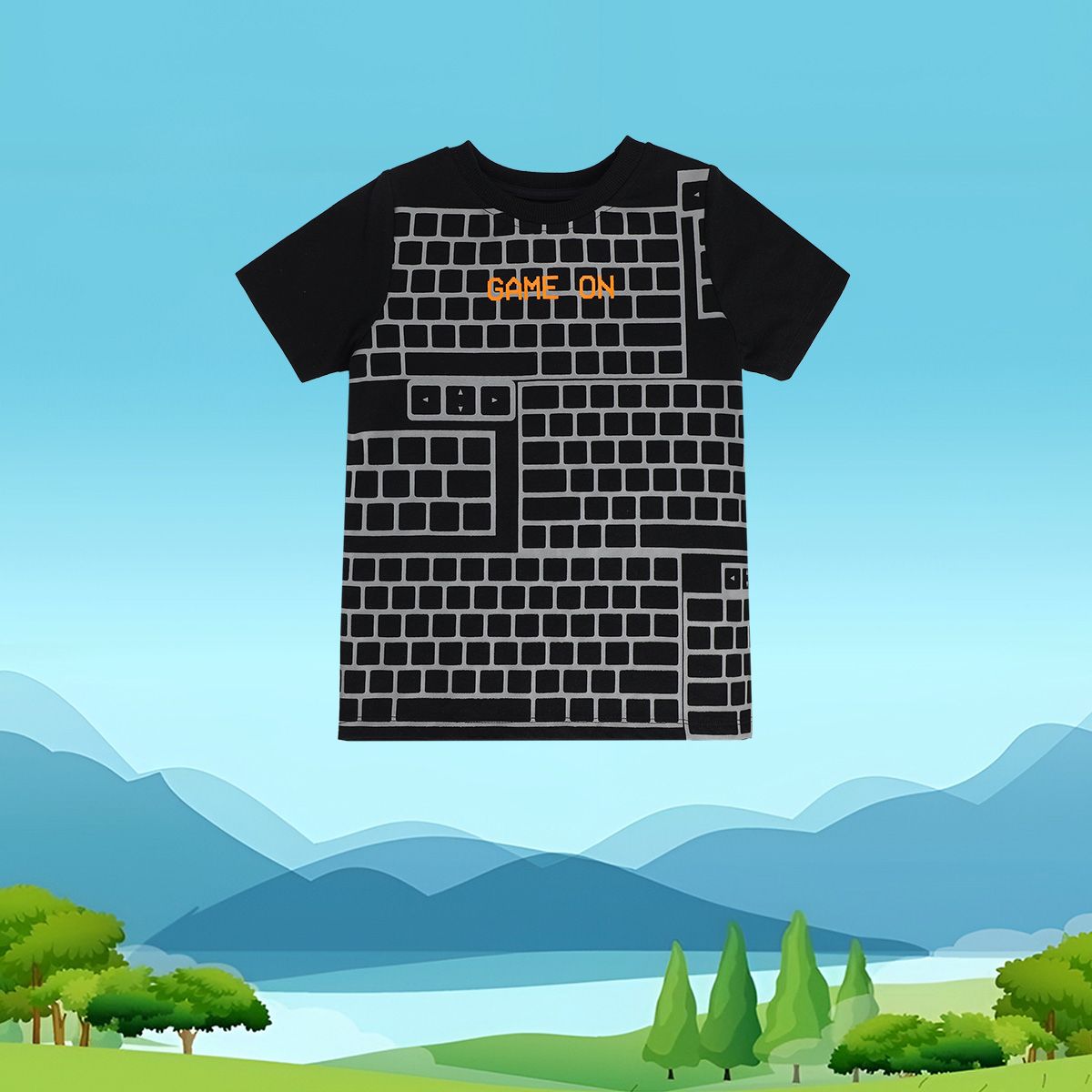 Boys Black Pack Of 1 T-Shirt