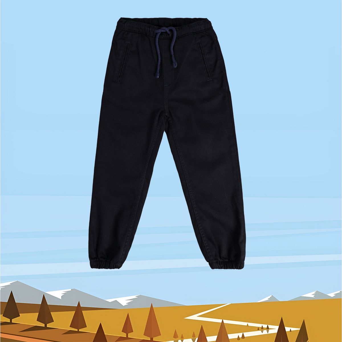 Boys Navy Woven Pant