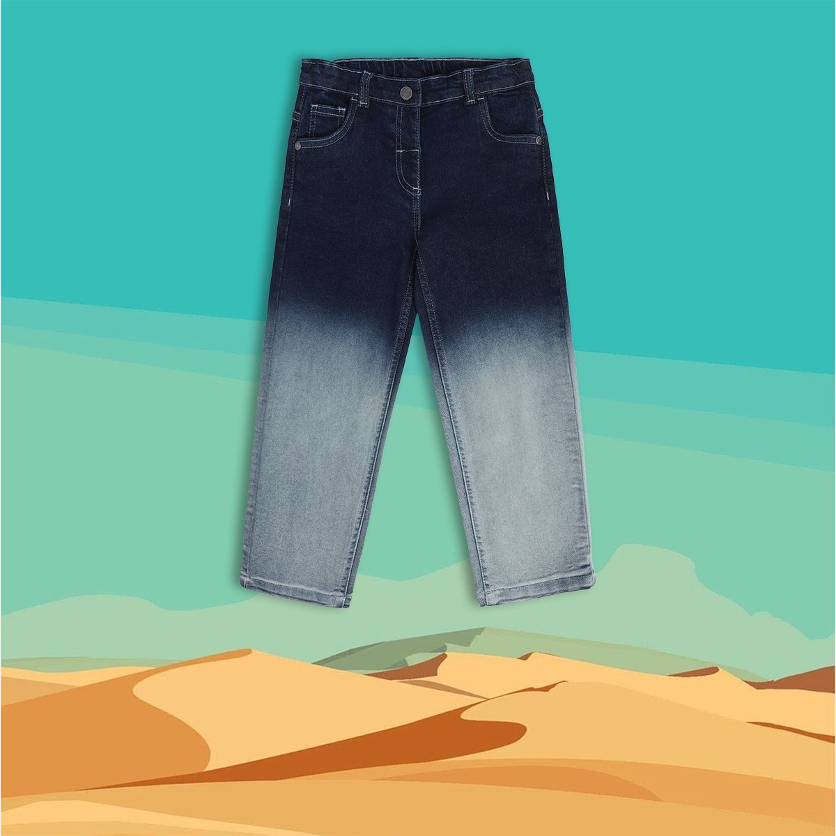 Girls Blue Pack Of 1 Denim Pant