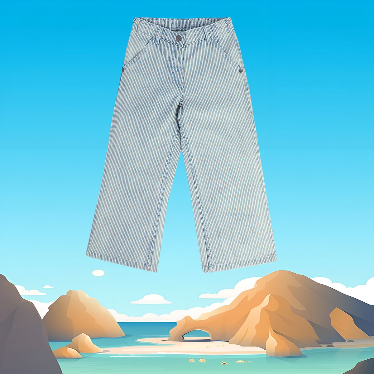 Girls Blue Pack Of 1 Denim Pant