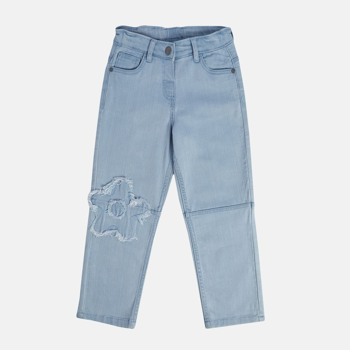 Girls Blue Pack Of 1 Denim Pant