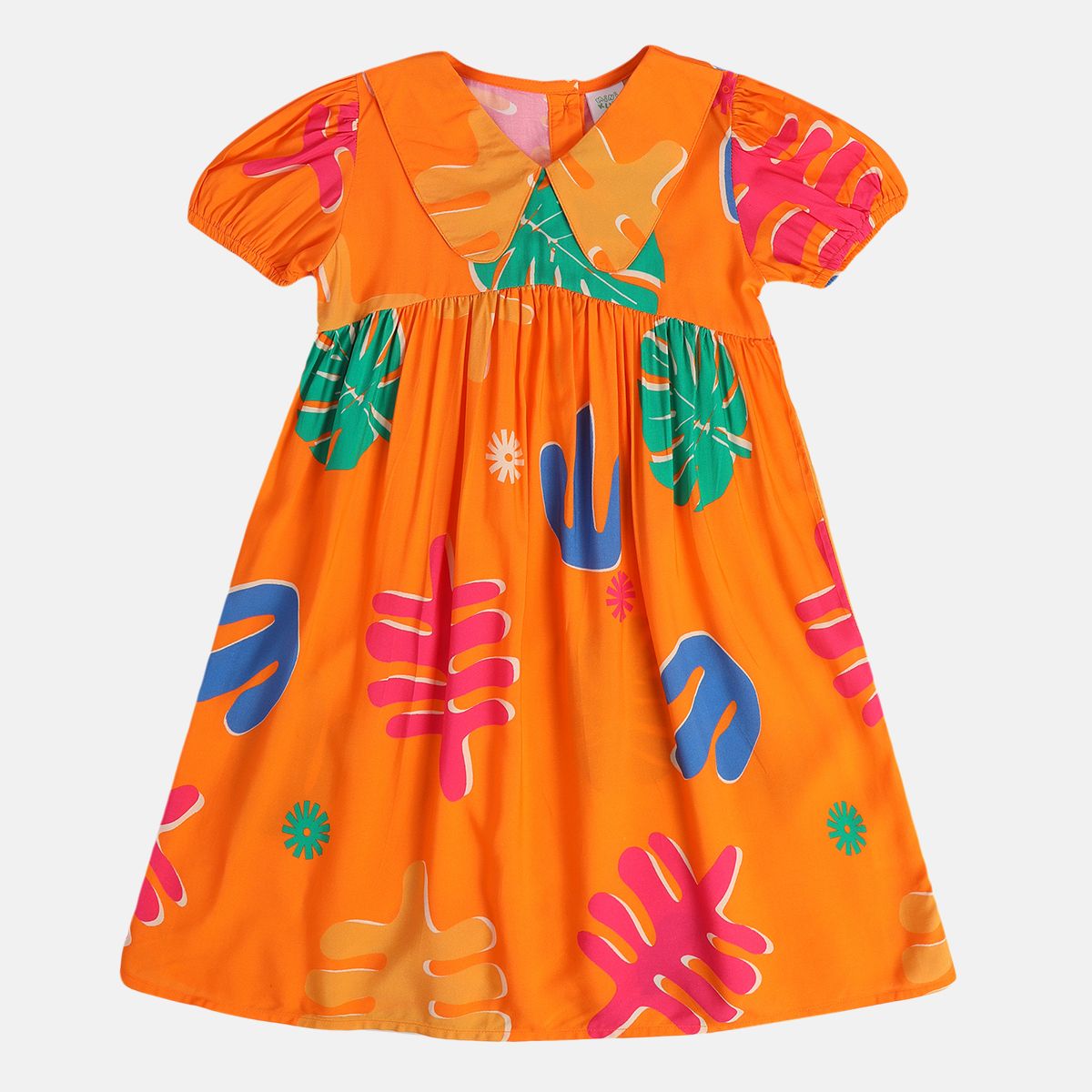 Girls Orange Dress 3-4Y