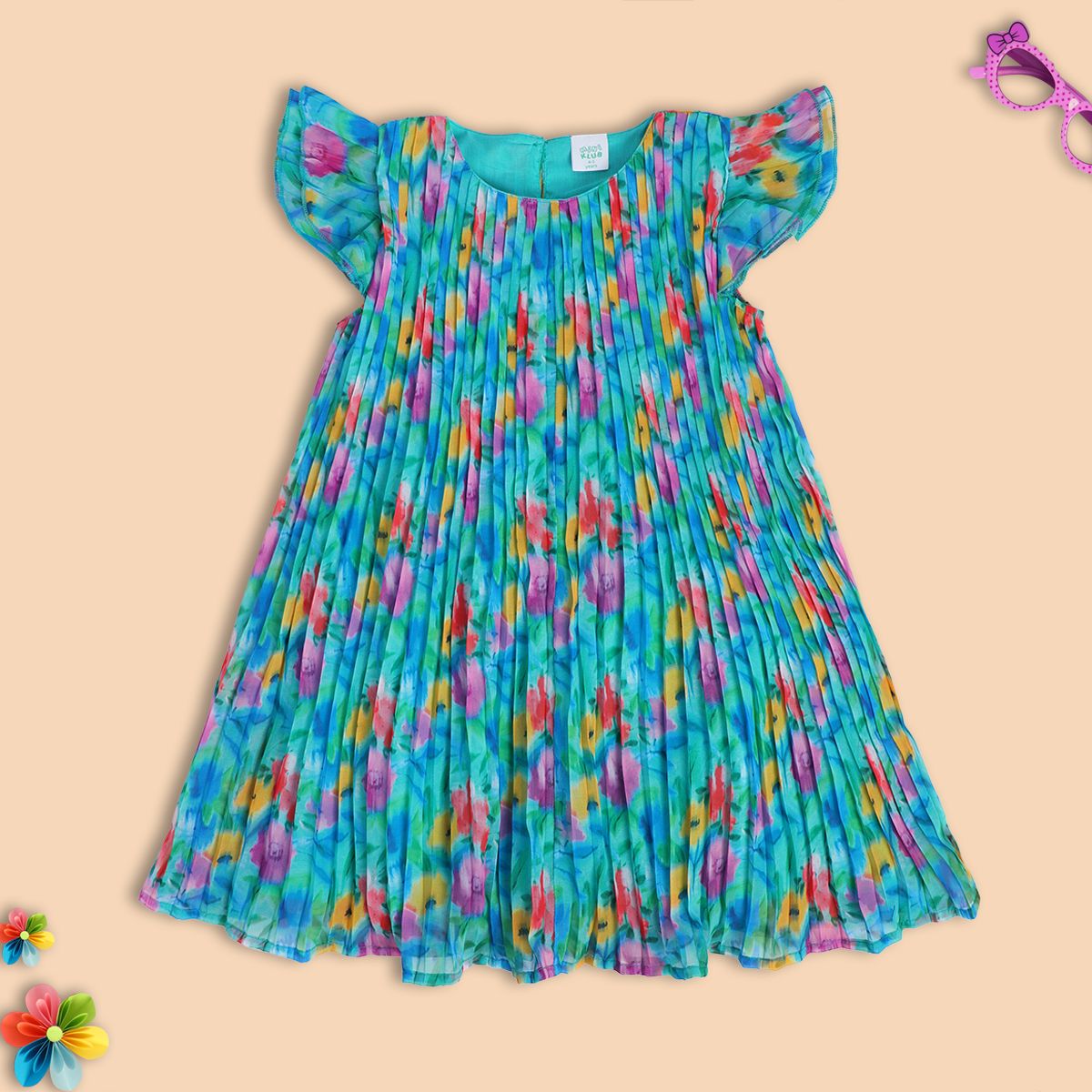 Girl Blue Woven Dress