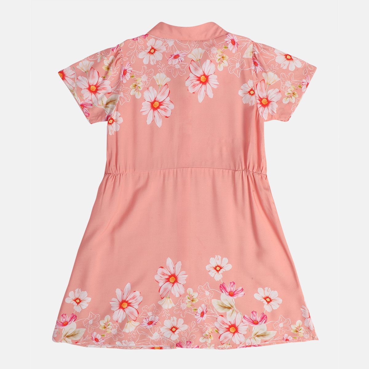 Girls Peach Pack Of 1 Dress