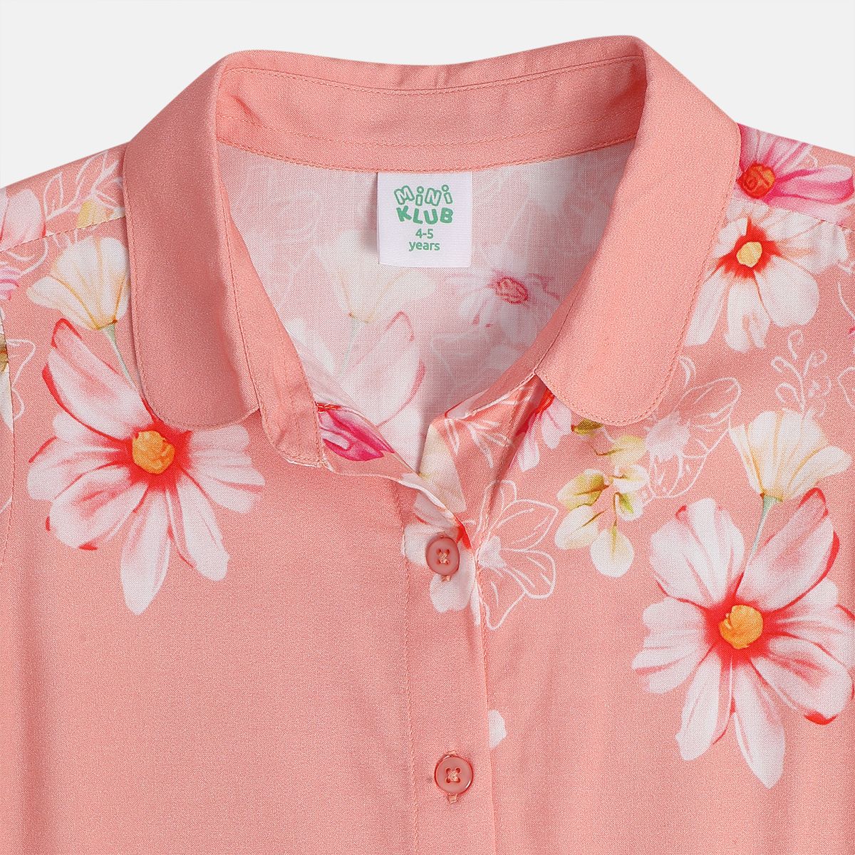 Girls Peach Pack Of 1 Dress