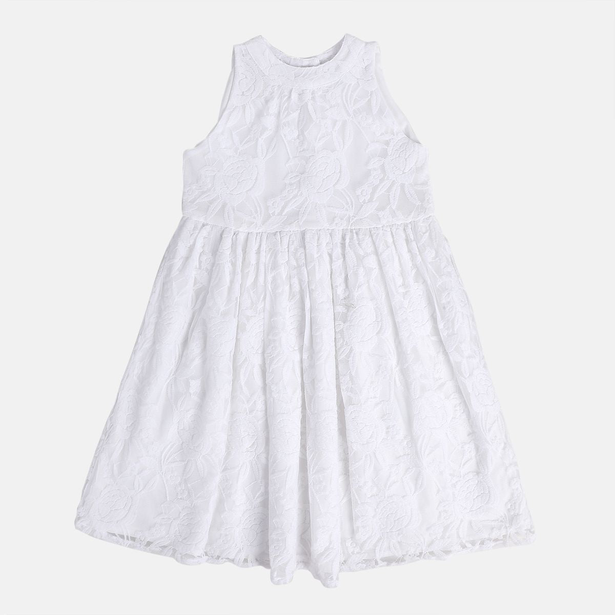 Girl White Party Dress