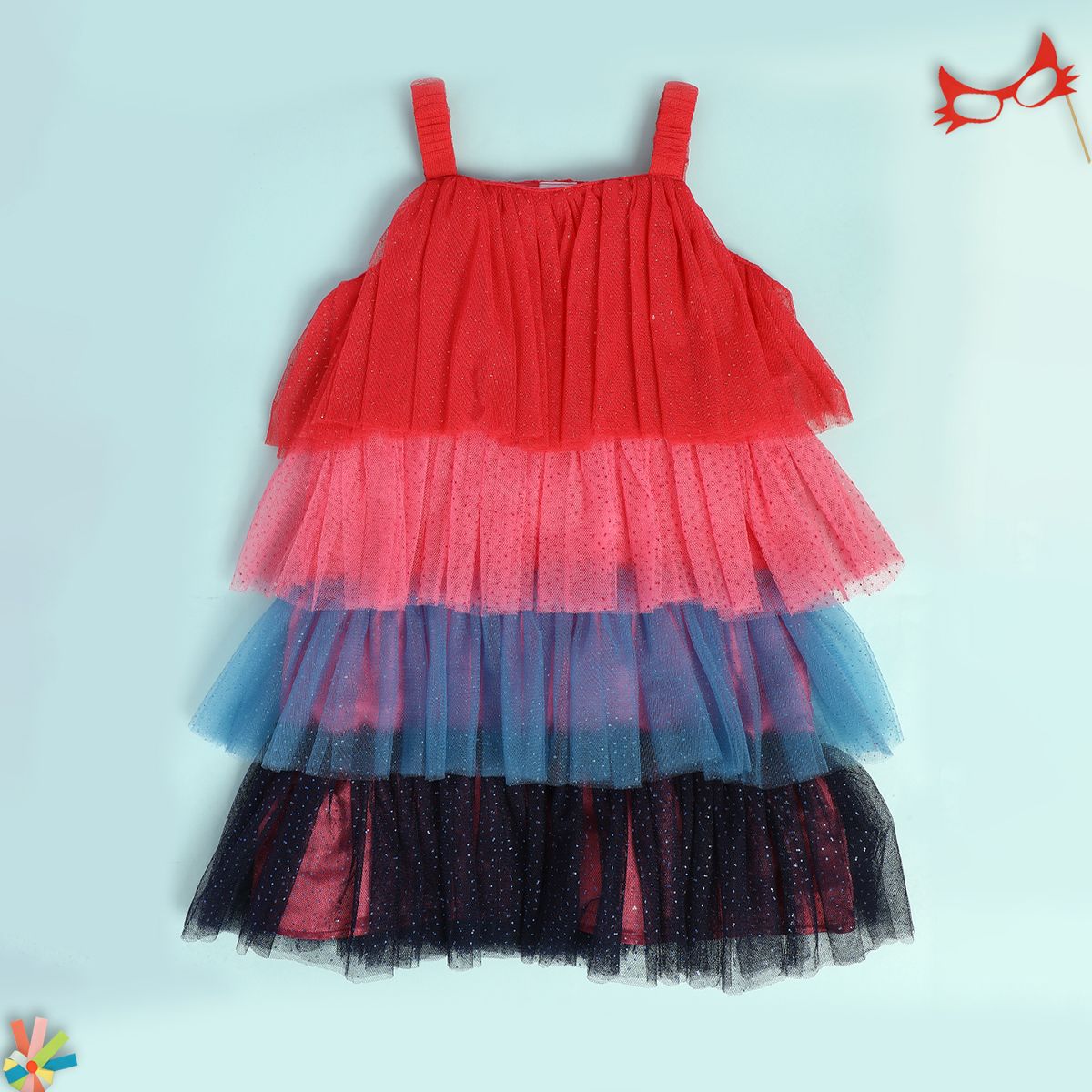 Girls Multicolor Pack Of 1 Dress