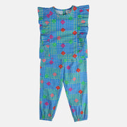 Girls Blue Pack Of 2 Lounge Wear
