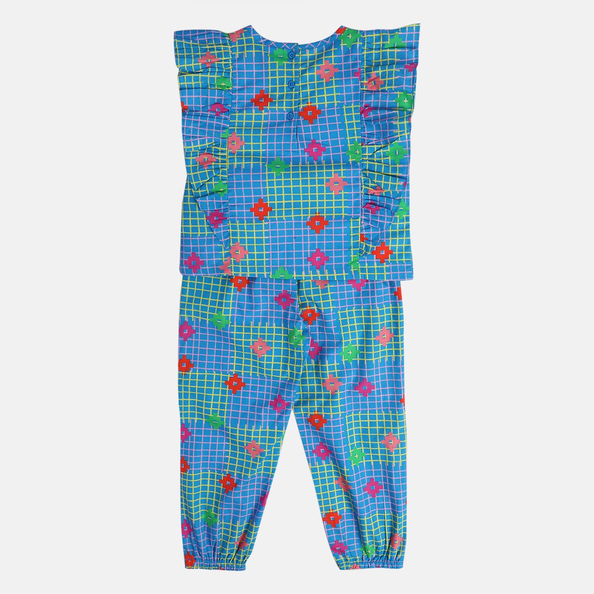 Girls Blue Pack Of 2 Lounge Wear