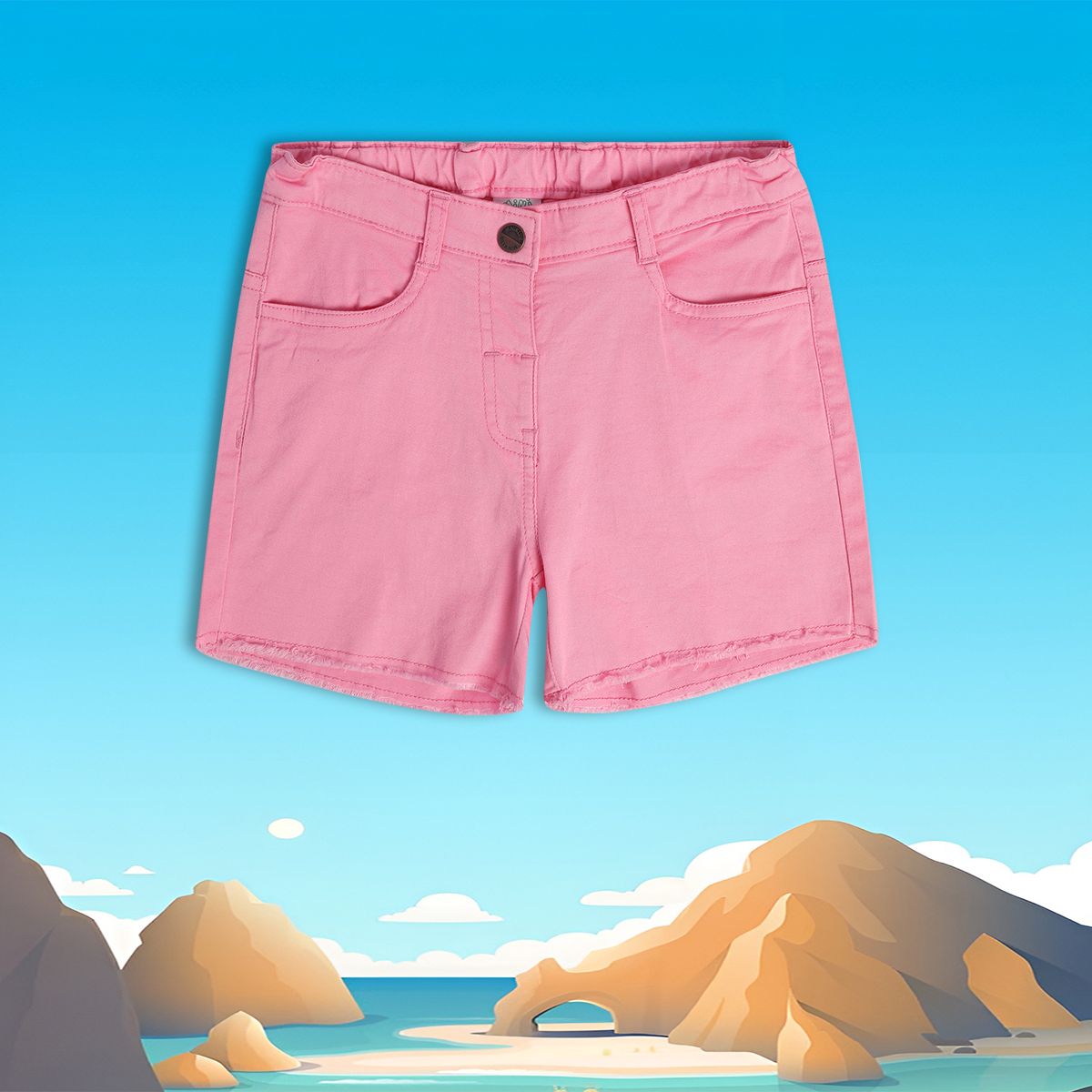 Girls Peach Pack Of 1 Shorts