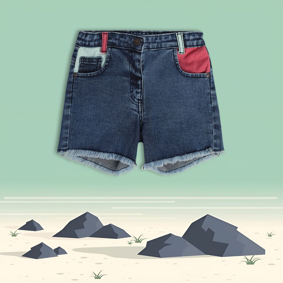 Girls Blue Pack Of 1 Shorts