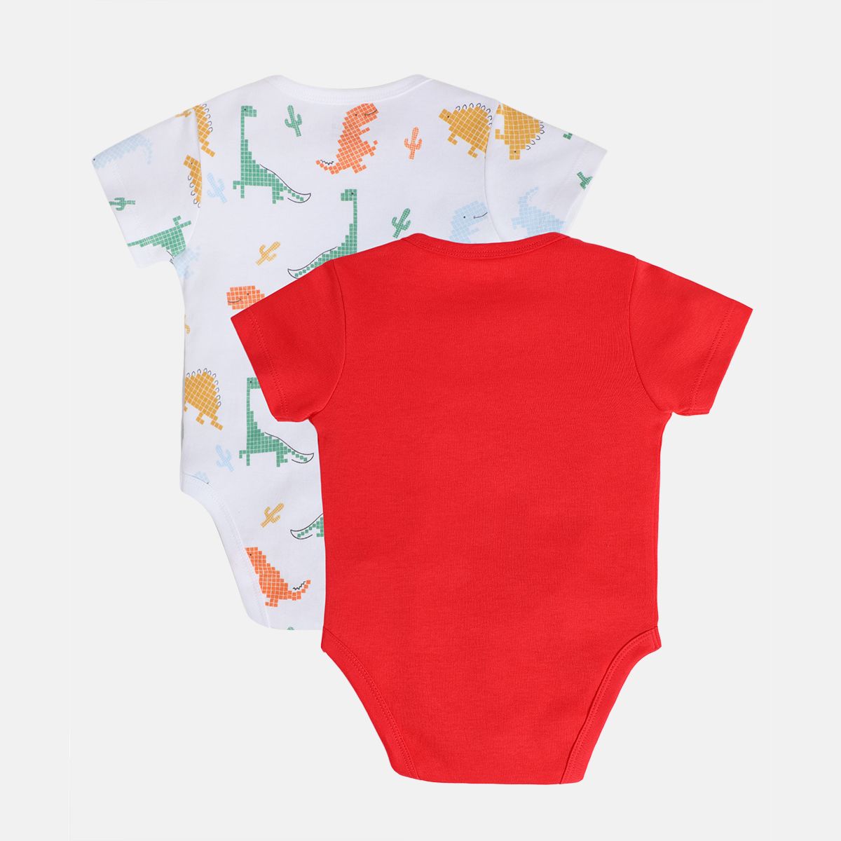Boys Multicolor Pack Of 2 Body Suit