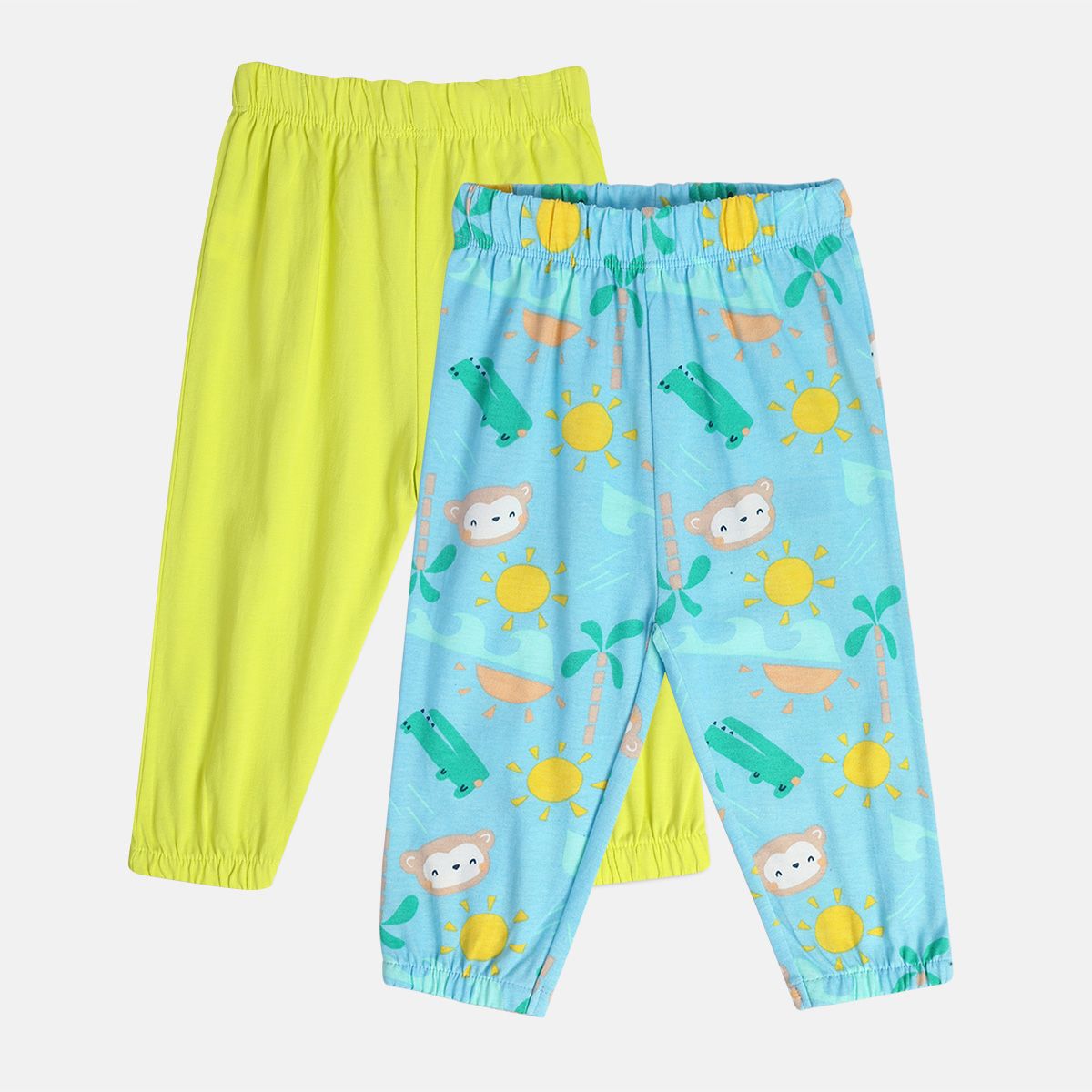 Boys Multicolor Pack Of 2 Knit Bottom