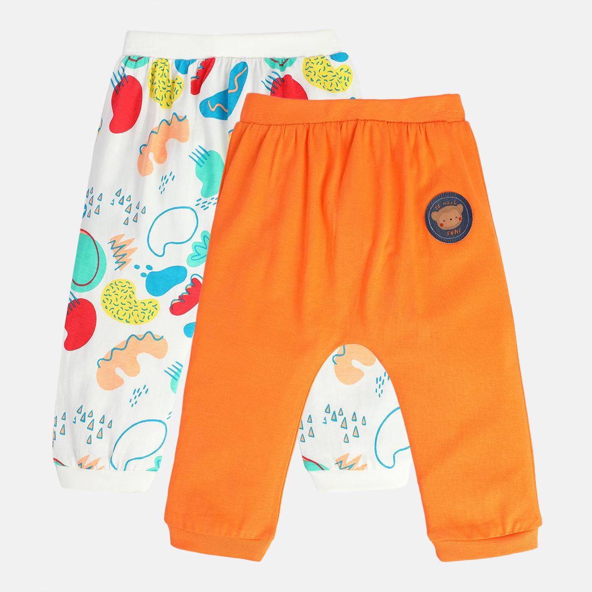 Boys Multicolor Pack Of 2 Knit Bottom