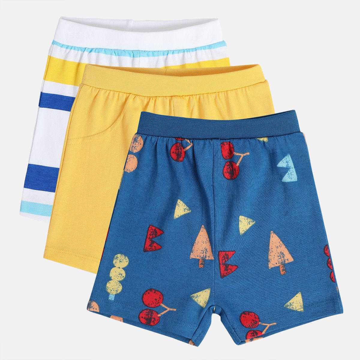 Boys Multicolor Pack Of 3 Shorts