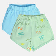 Boys Multicolor Pack Of 2 Shorts