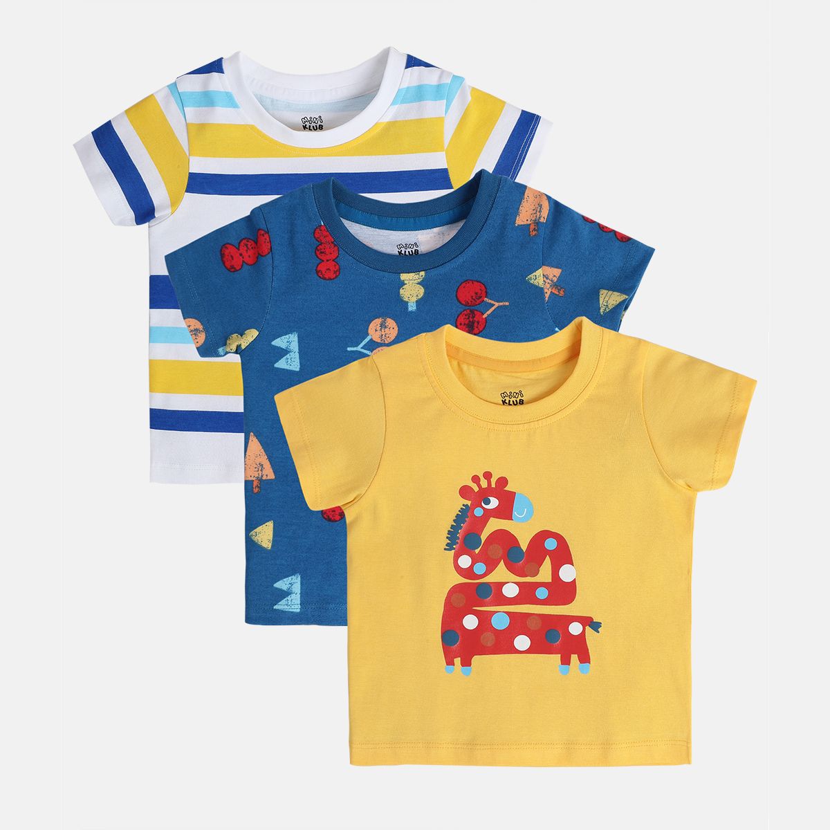 Boys Multicolor Pack Of 3 T-Shirt