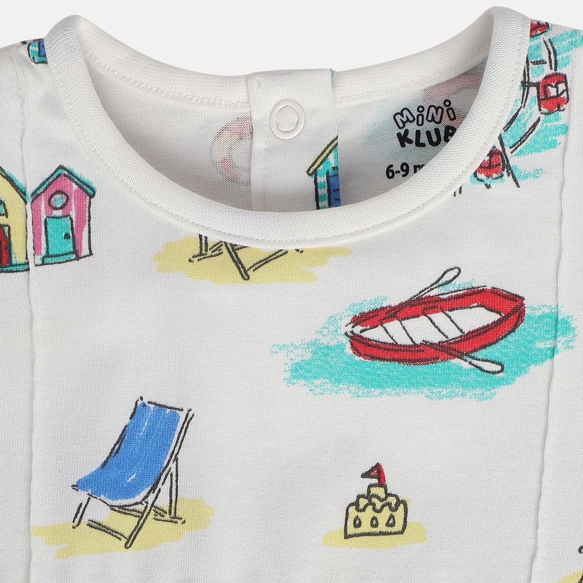 Girls Yellow/White Short Sleeve Dress