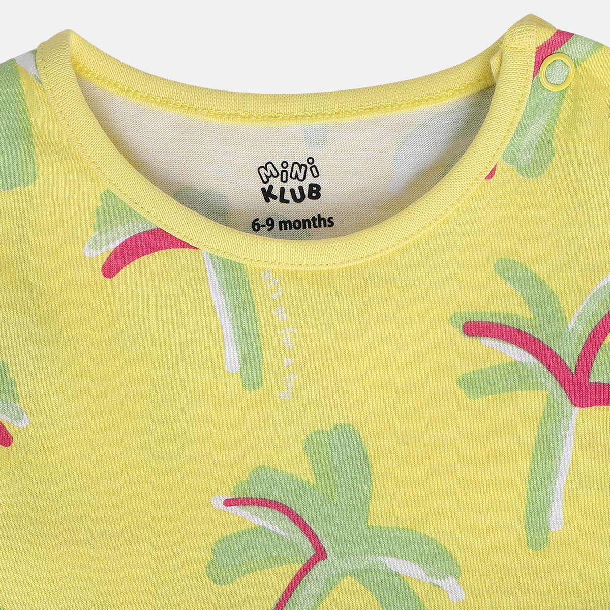 Girls Yellow/White Short Sleeve Dress