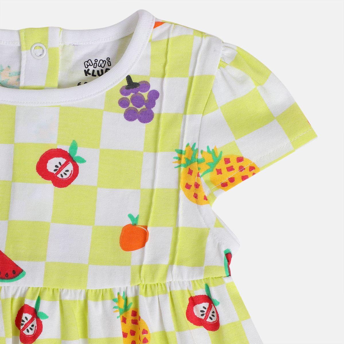 Girls Red/Yellow Short Sleeve Dress