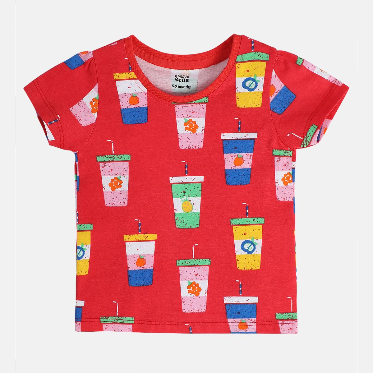 Girls Multi Short Sleeve Knit Top