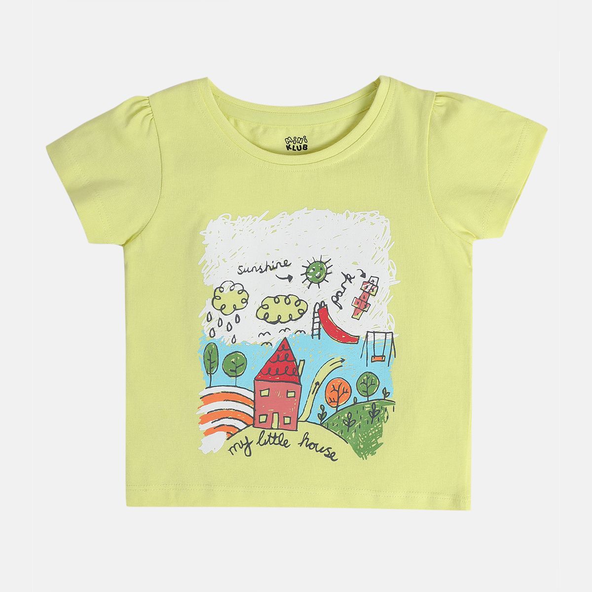 Girls Multi Short Sleeve Knit Top