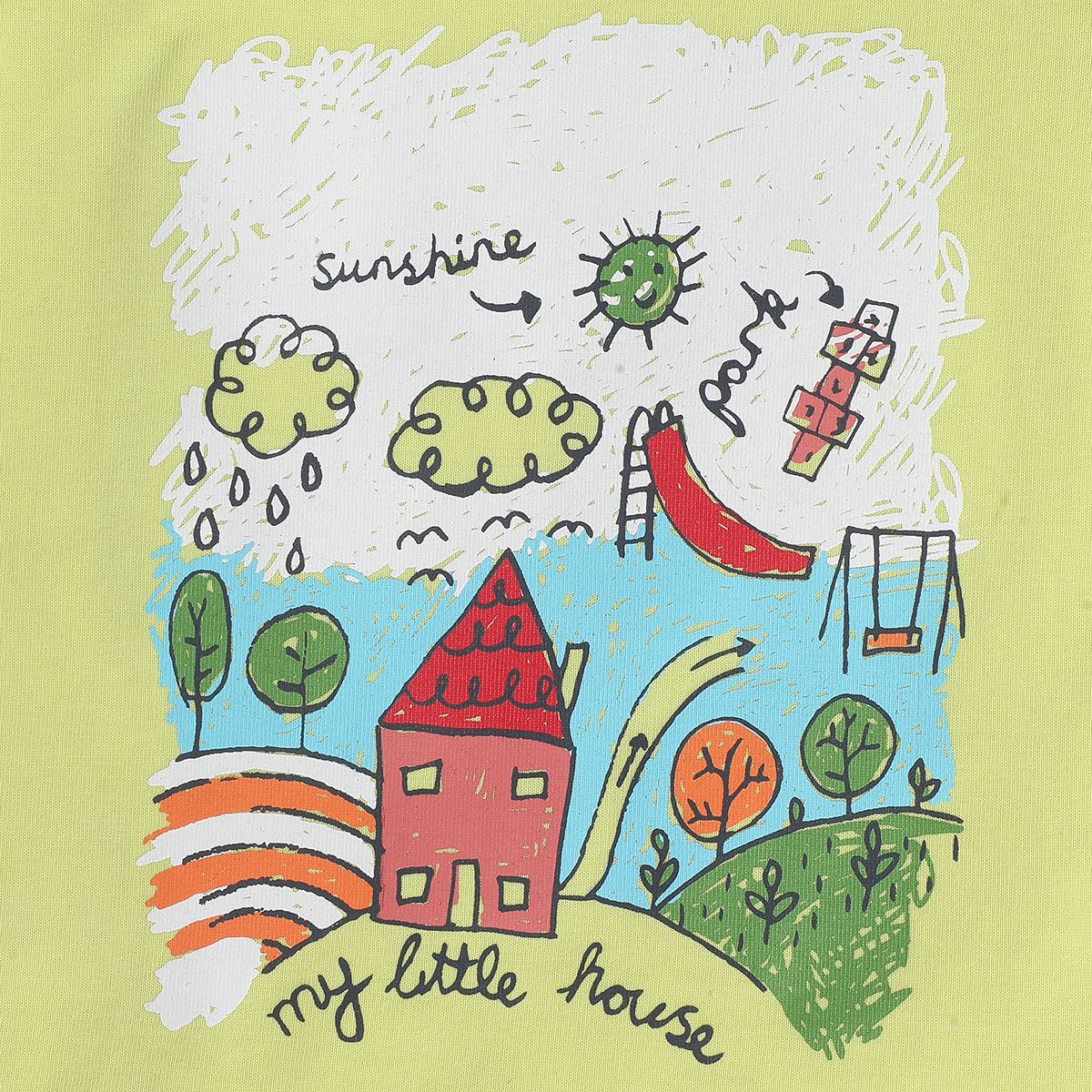 Girls Multi Short Sleeve Knit Top